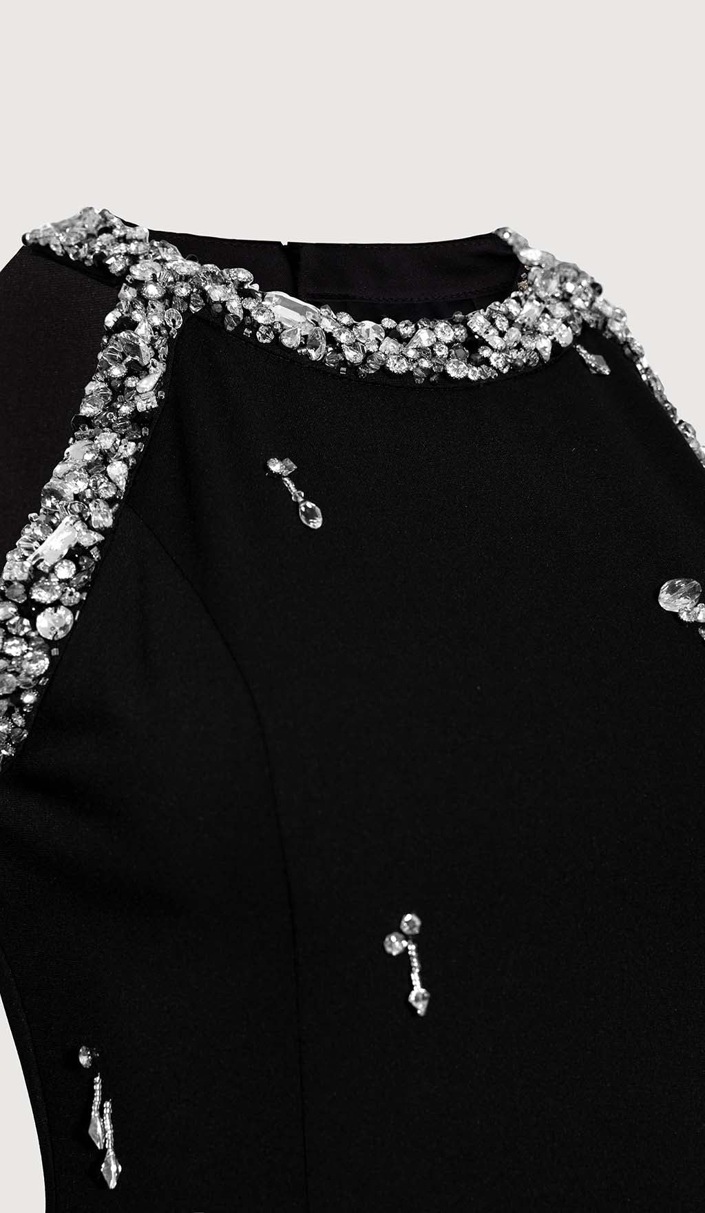 16afe986bbb157b476fcc9b1b0414a99.jpeg Fashionslee Women Rhinestone Embellished Sundress In Black