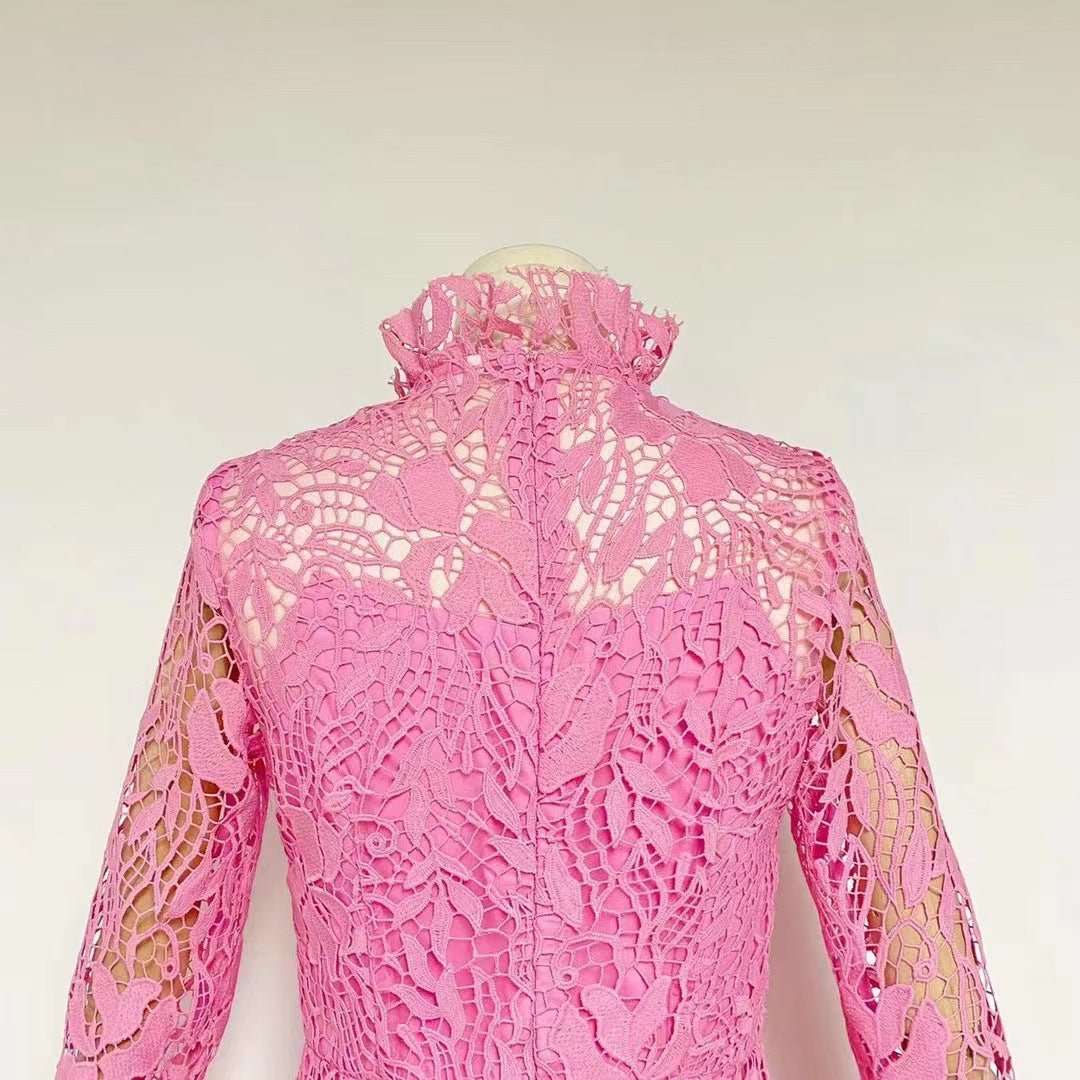 16c3f62fed7fc6b131f09ad8967c8739.jpeg Fashionslee Women Anfisa Pink Lace Maxi Dress