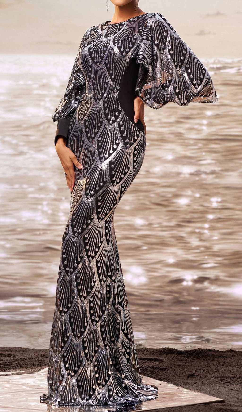 16c50d9ea61614a2608050f7661e52ac.jpg Fashionslee Women Dewi Long Sleeve Sequin Maxi Dress