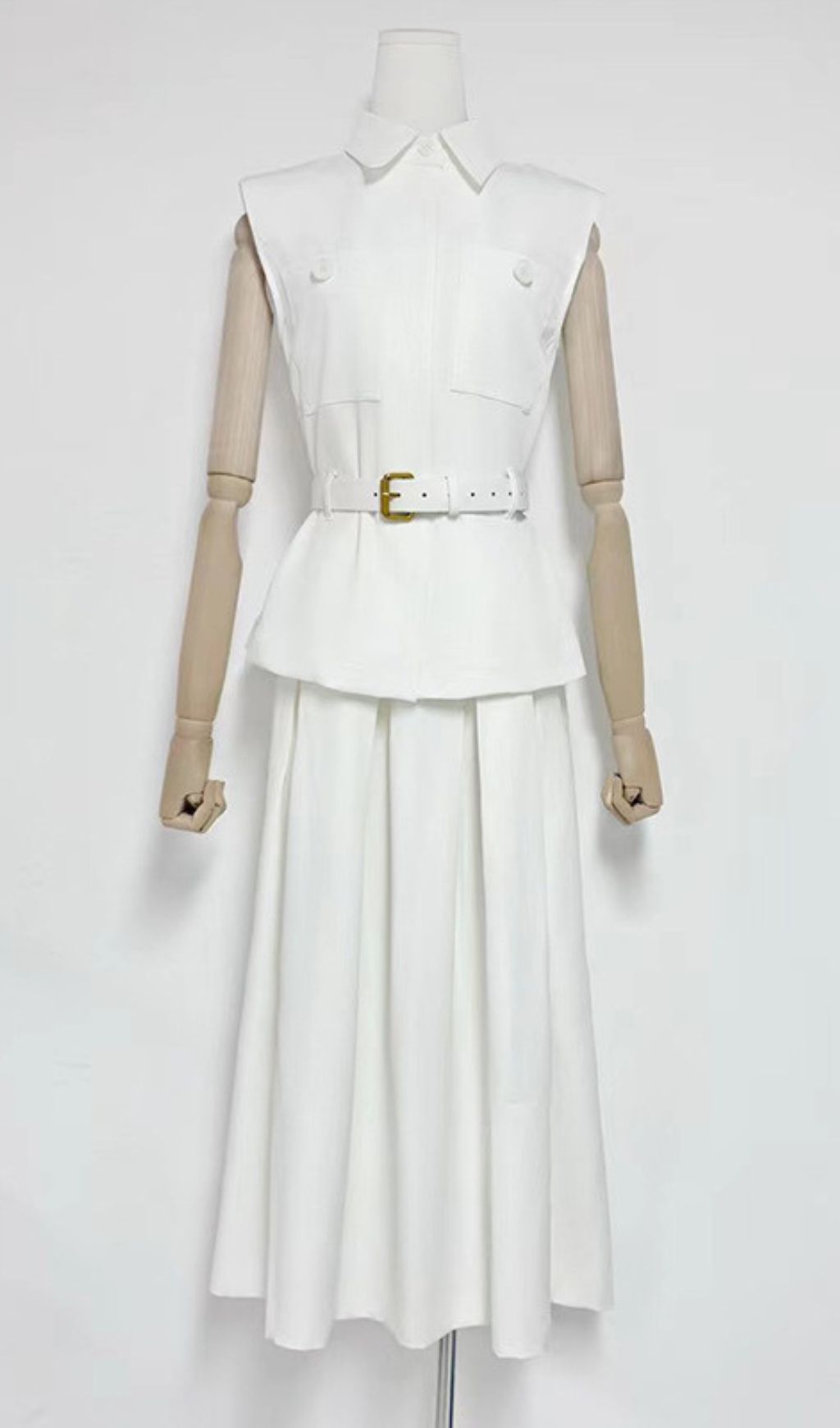 1751f81c710dde9f487ffb8a6e3fc8b2.jpg Fashionslee Women Iliana Sleeveless Belt Two-Piece Set