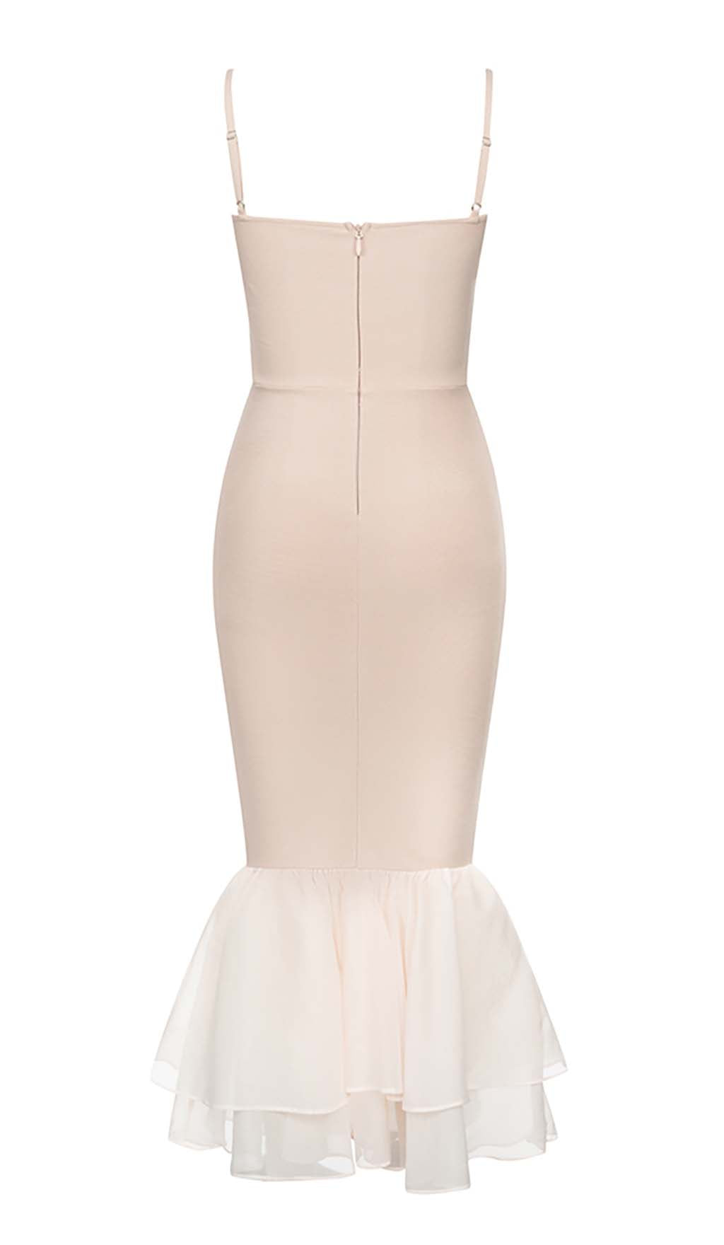 17520171132efc34ab7e6076d77aa4ac.jpeg Fashionslee Women Ruffle Strappy Midi Dress In Beige