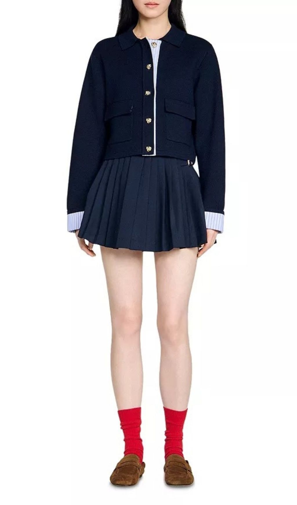 BLACK VIRAL POLO CARDIGAN – MUST-HAVE KNIT - OWNCI BLACK VIRAL POLO CARDIGAN – MUST-HAVE KNIT - OWNCI
