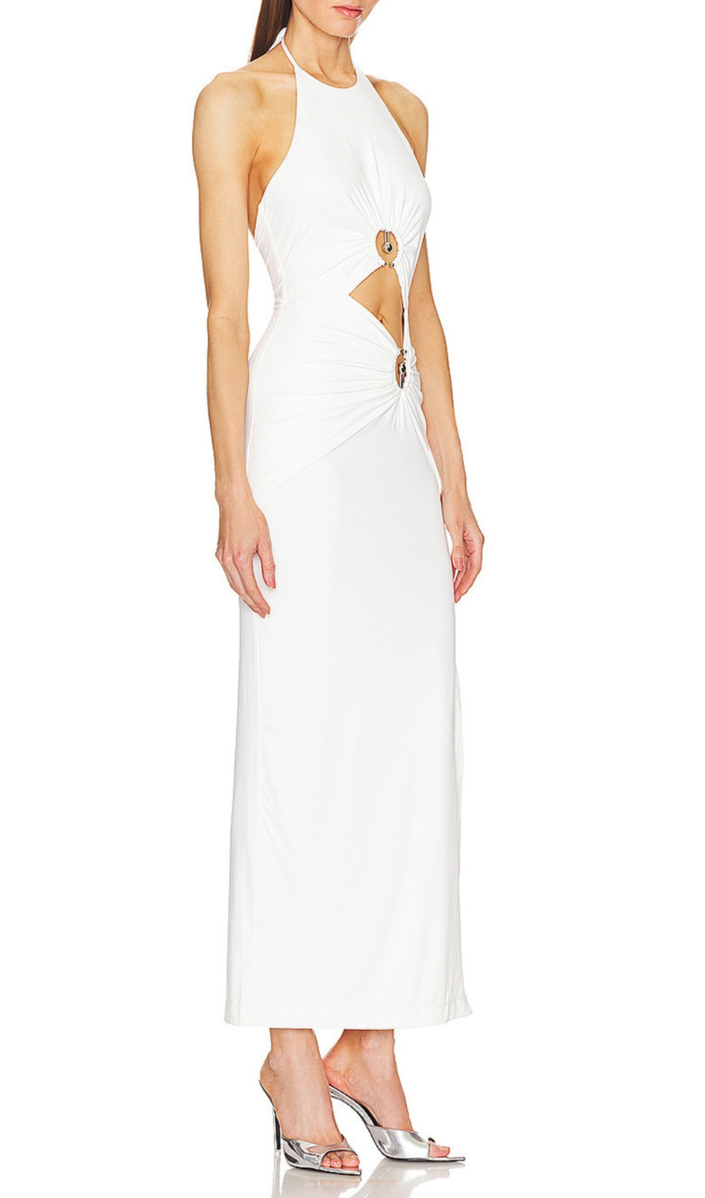 1770dfbc7a67eb8eed6cc53864c9fdcb.jpg Fashionslee Women Daniela White Cutout Bandage Maxi Dress