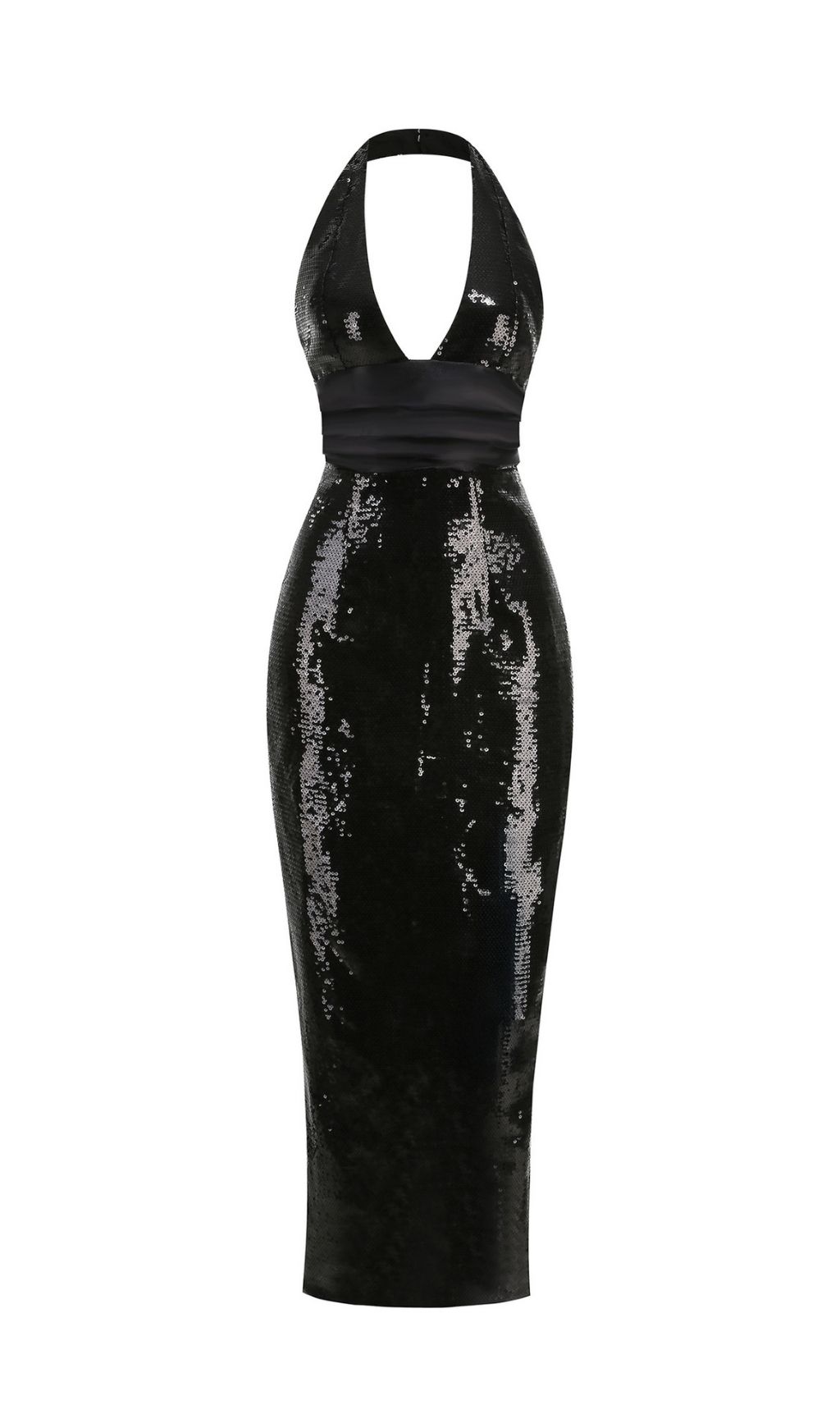 1776ff4354264de6f7612574c1cf105a.jpg Fashionslee Women Keva Black Halter Sequin Maxi Dress