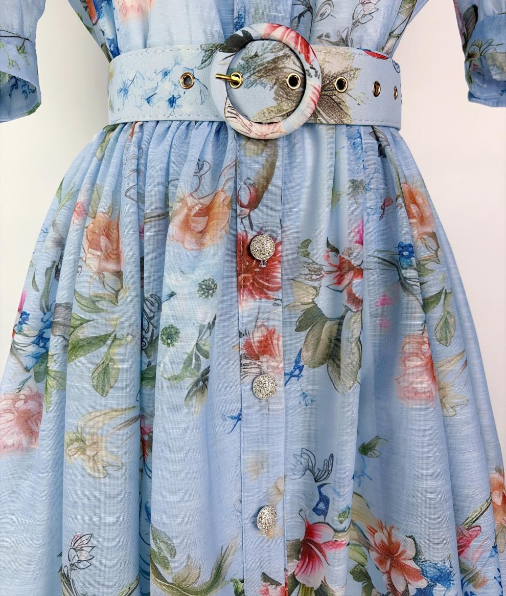 17935f344e0d97be4fbf638a40c79560.jpg Fashionslee Women Kary Blue Floral Maxi Dress