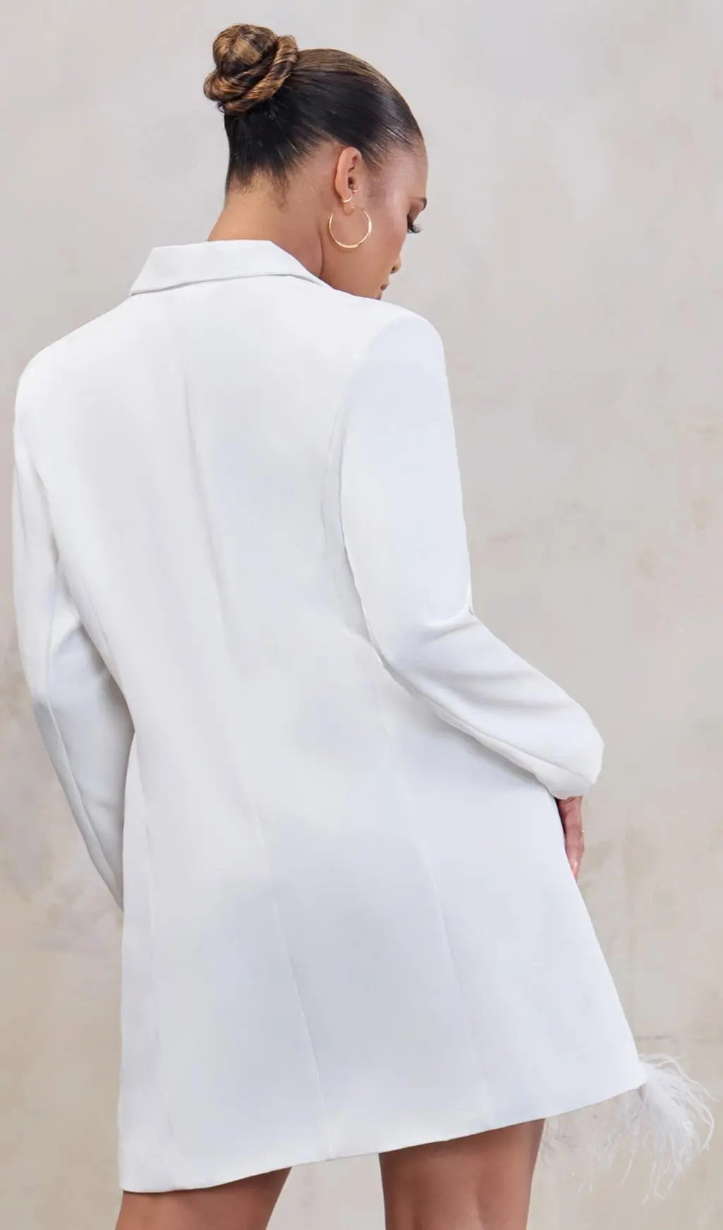 179e97d6b31687f15afcc2563bba65fe.jpeg Fashionslee Women Long Sleeves Feather Mini Dress In White