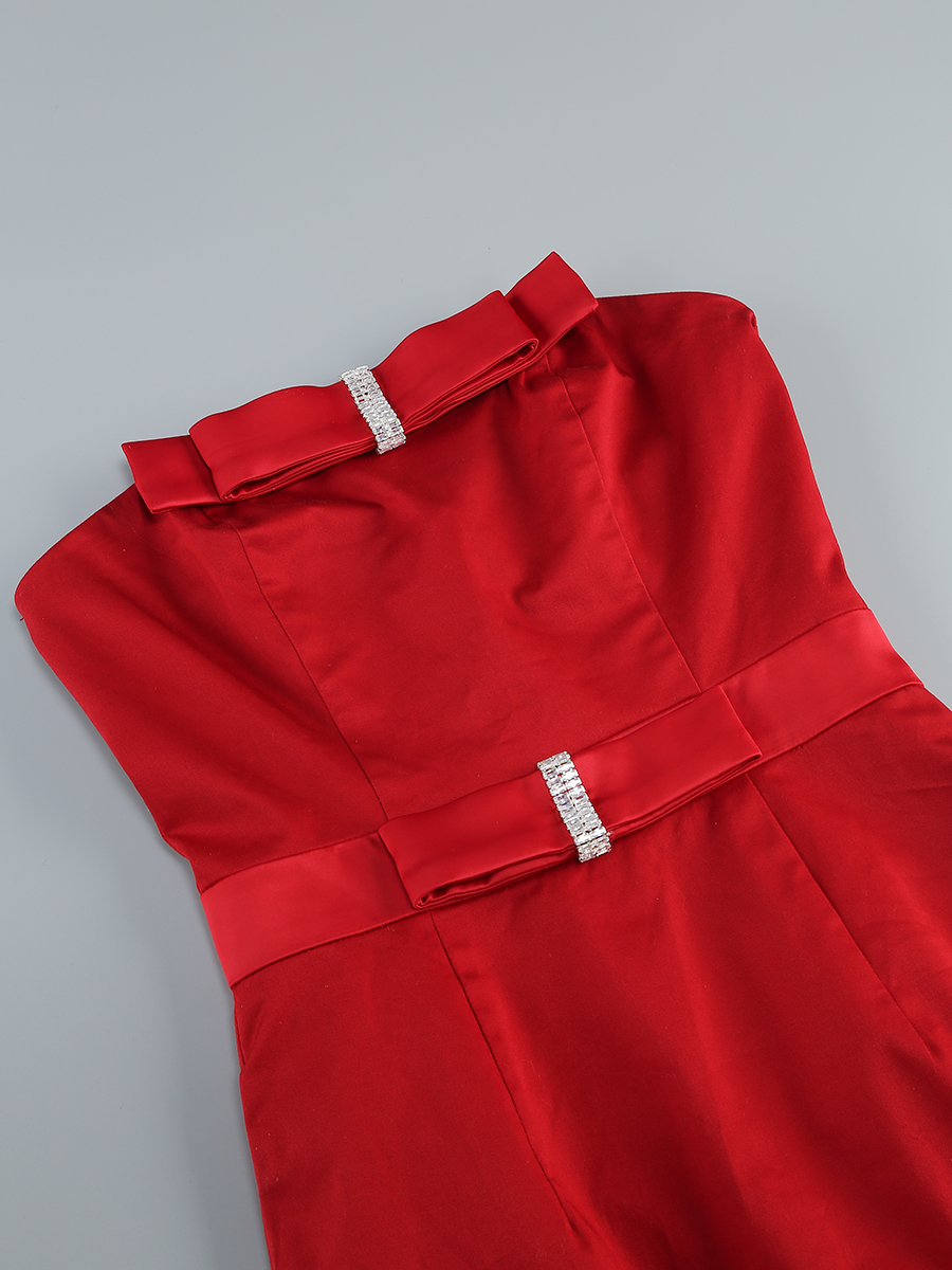17c09624810431276bd95e070ecedc96.jpg Fashionslee Women Drea Red Strapless Midi Dress