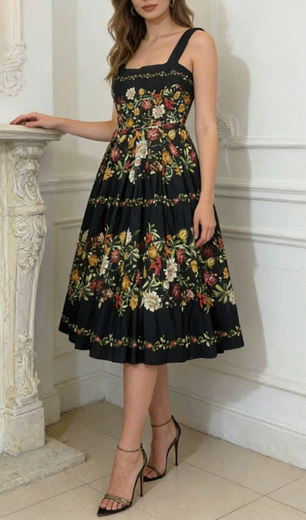 Fashionslee Women Kealani Strappy Floral Midi Dress