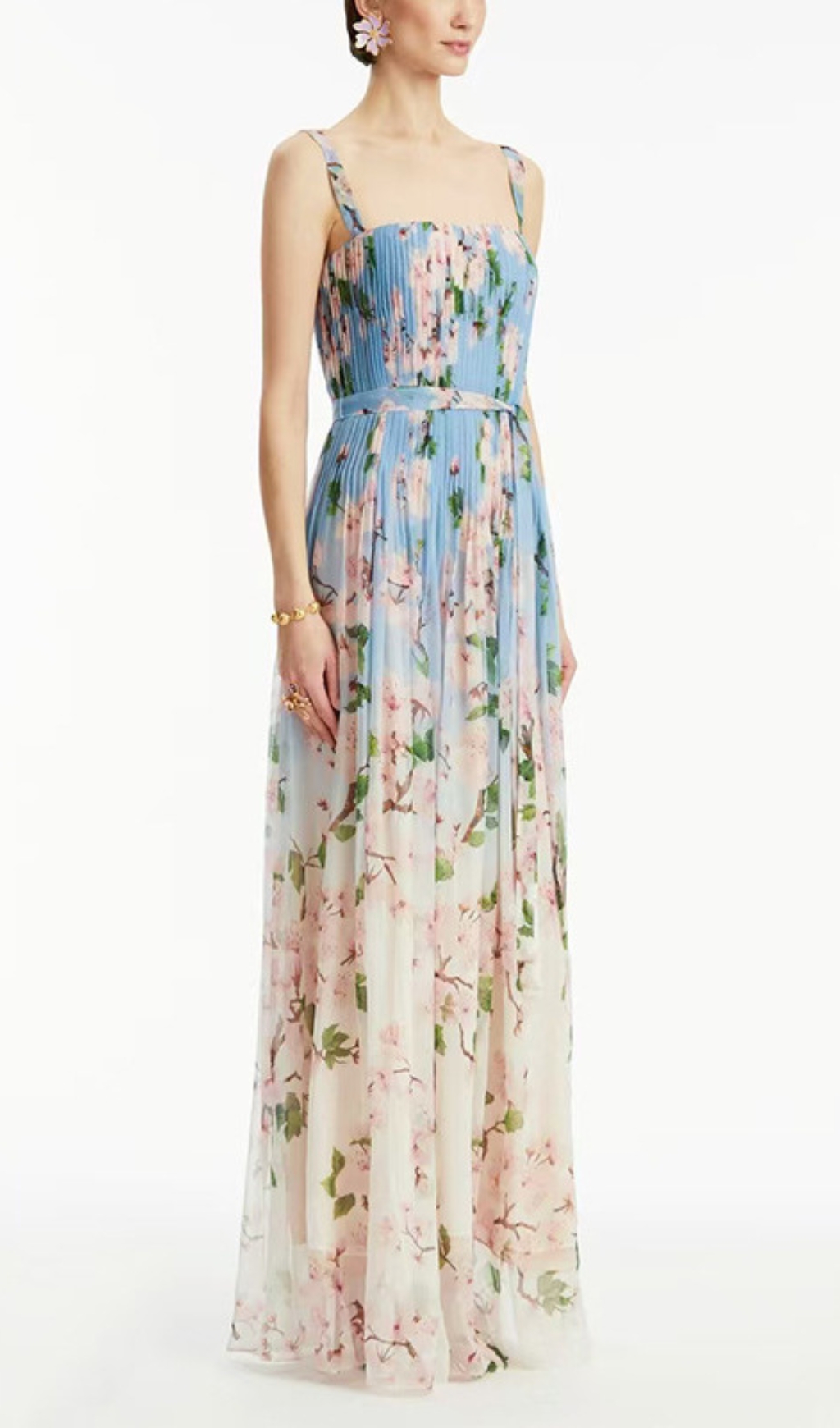 Fashionslee Women Daryl Strappy Floral Printed Maxi Dress