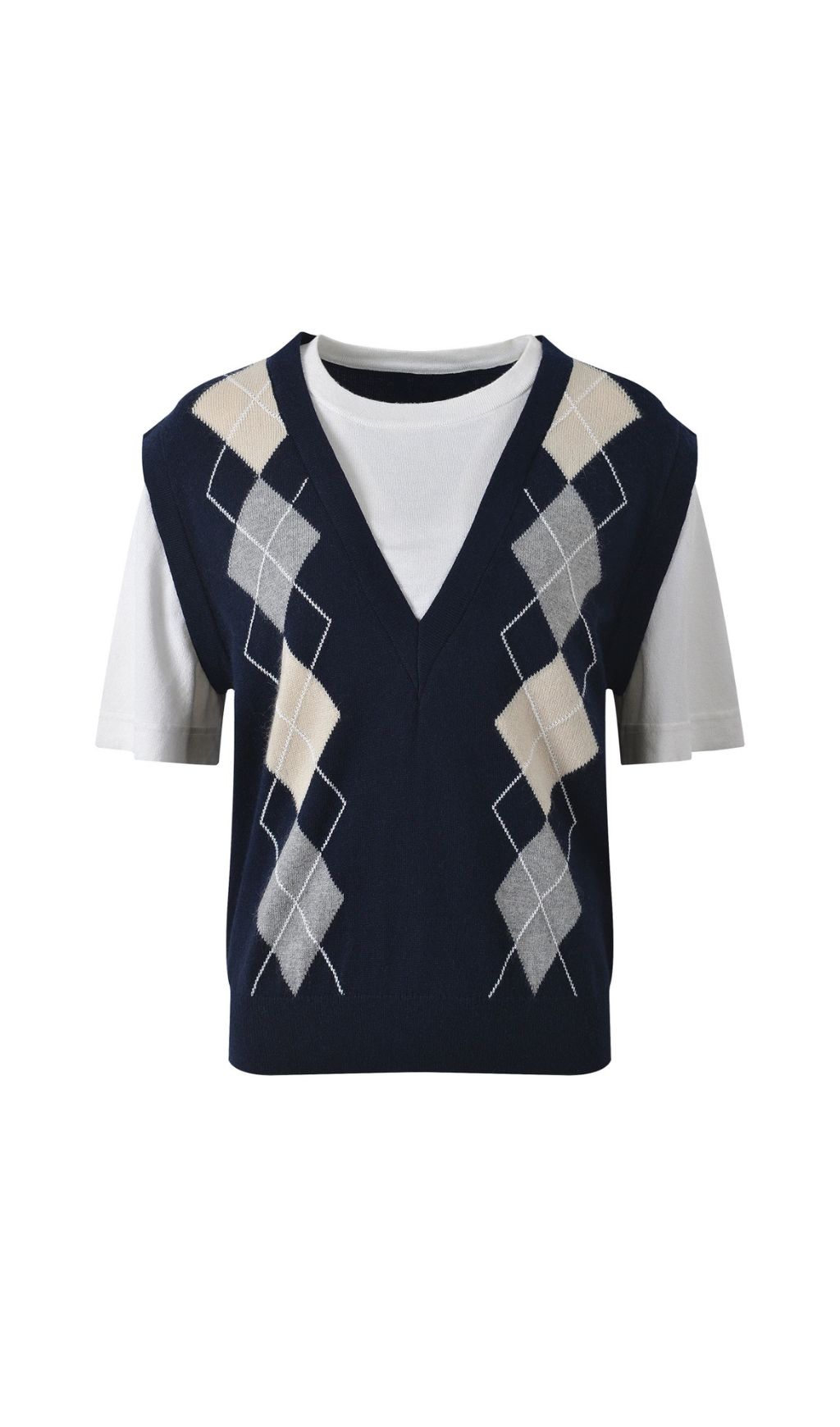 18f081a9594eab8256d3c8ed1d8967a7.jpg Fashionslee Women Layered Look Sweater Vest Top