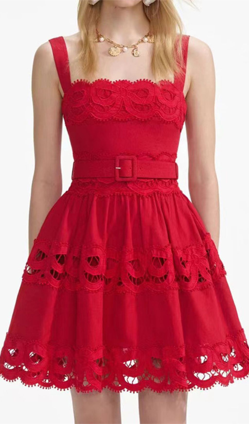 18fea0453c581d8cb374328a6e4bfe64.jpg Fashionslee Women Evodia Embroidery Hollowout Mini Dress