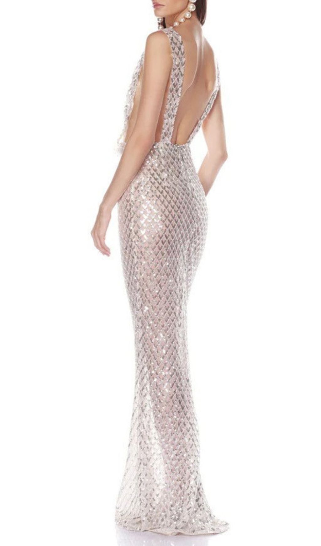 Fashionslee Women Jocelin Bow Sequin Maxi Dress