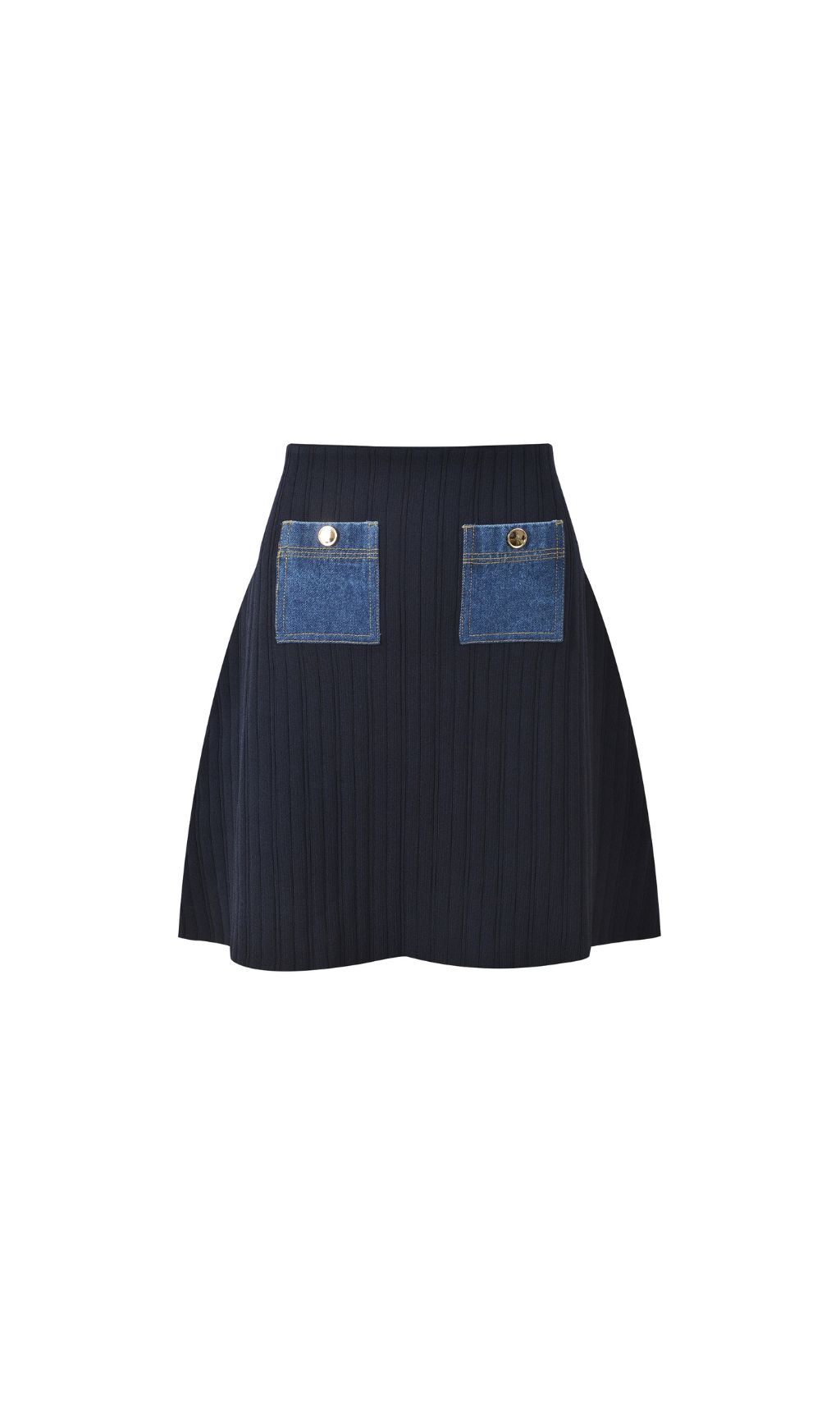 TRENDING KNIT DENIM CORSET TOP & SKIRT SET - OWNCI TRENDING KNIT DENIM CORSET TOP & SKIRT SET - OWNCI