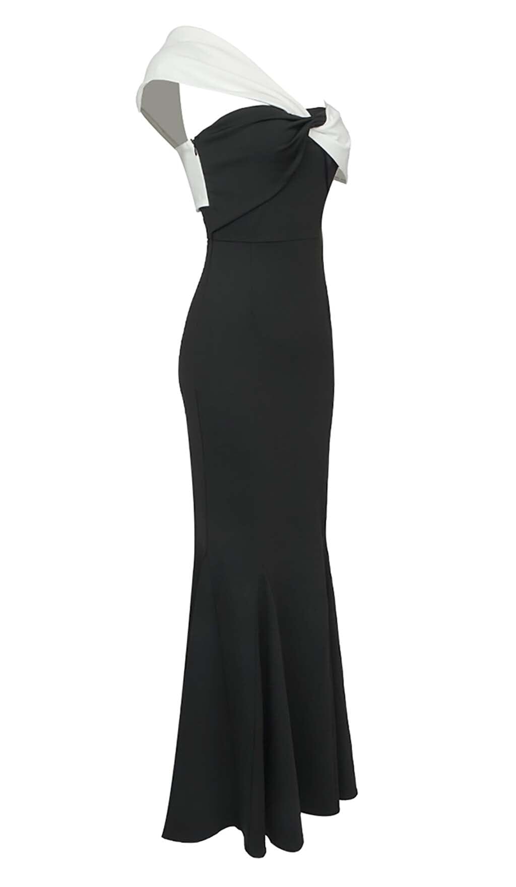 197f468bf4def2c4d12a52ddbdfe7416.jpeg Fashionslee Women Asymmetric Off-The-Shoulder Maxi Dress In Black