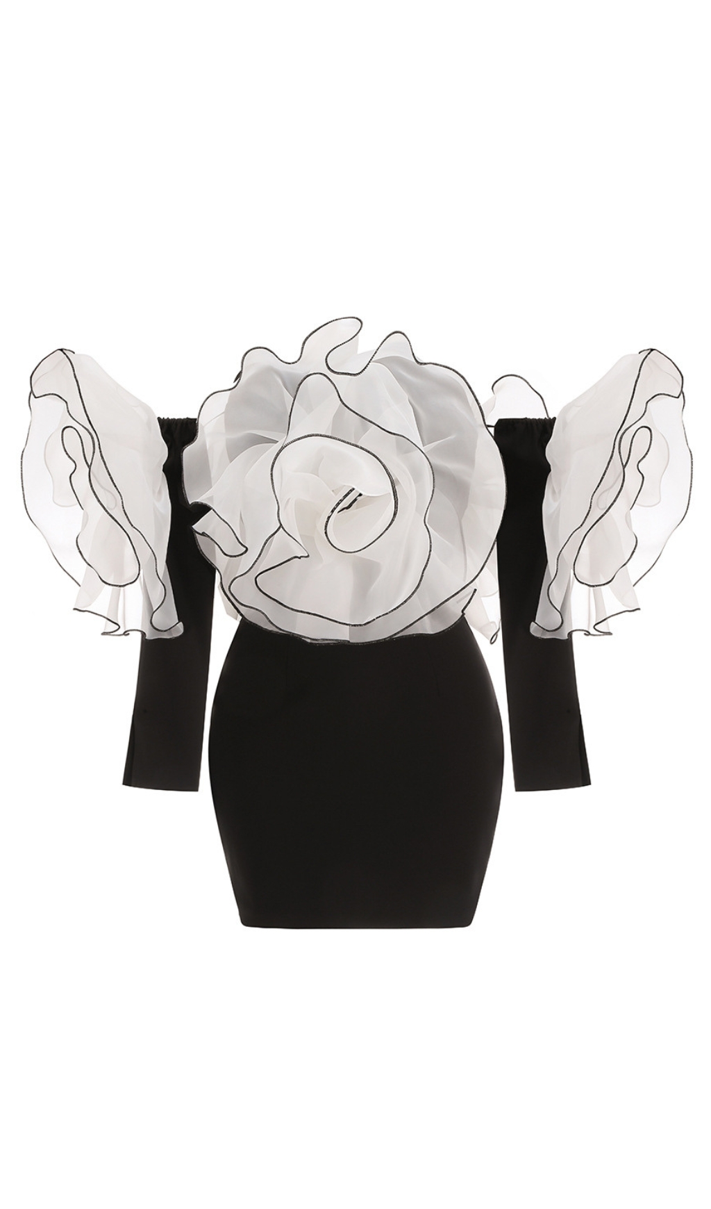 VIRAL BLACK FLOWER MINI DRESS - OWNCI VIRAL BLACK FLOWER MINI DRESS - OWNCI