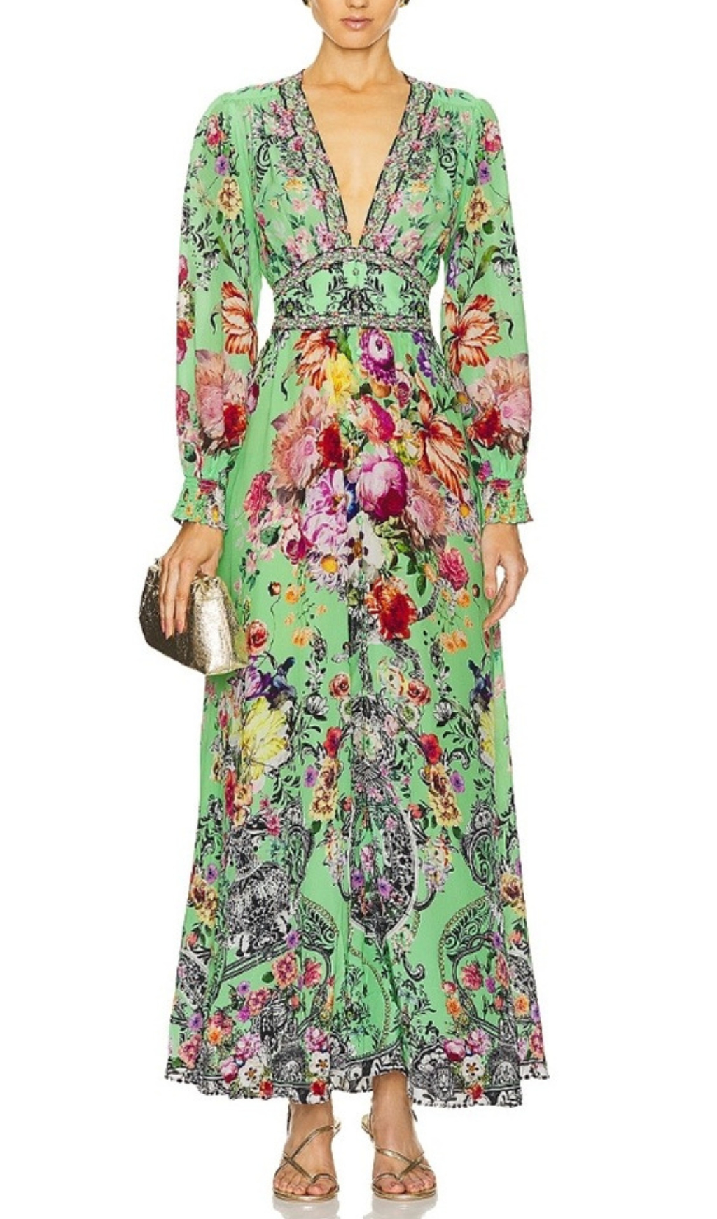 Fashionslee Women Bua Button Dress With Shaped Waistband