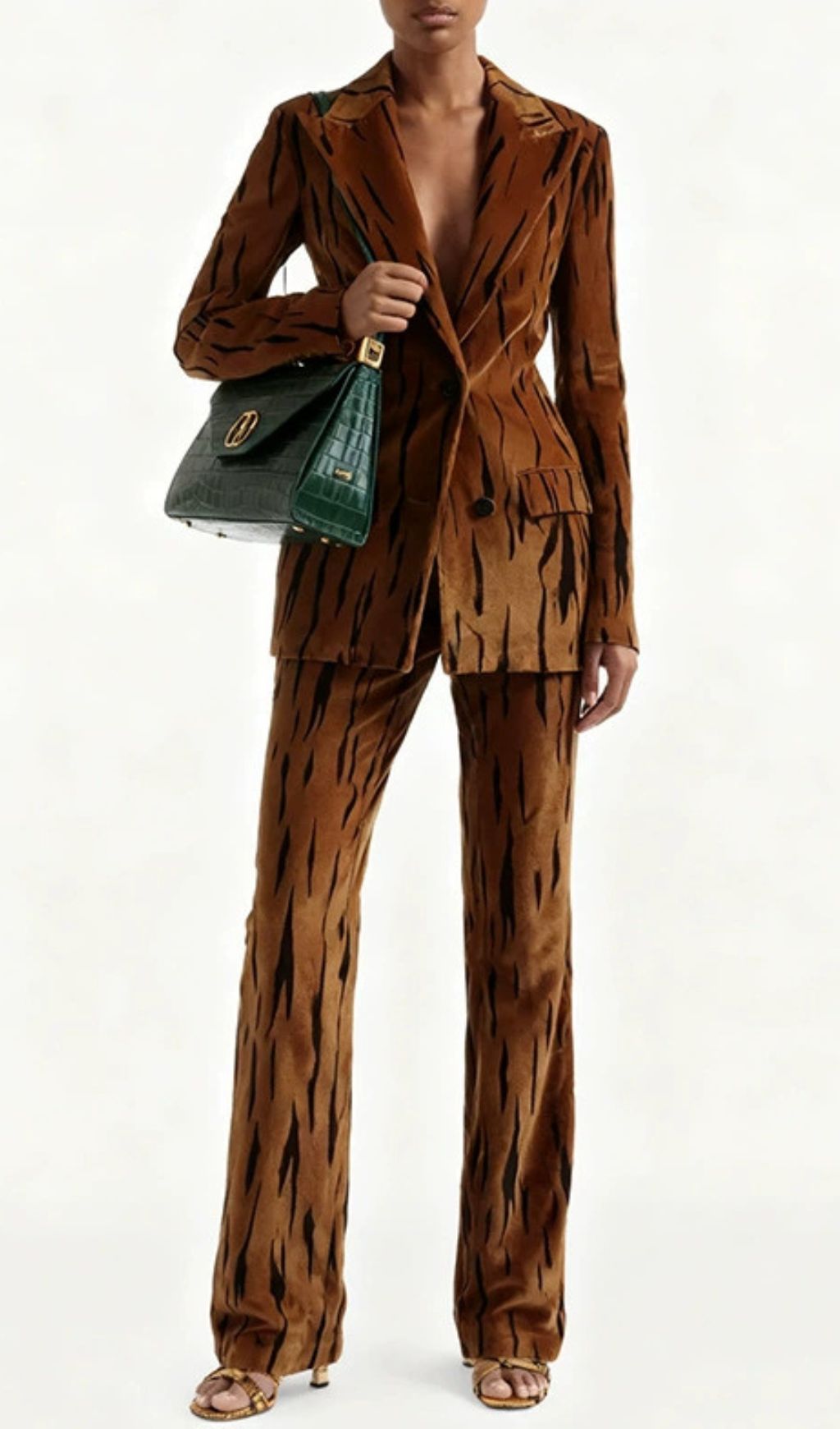 Fashionslee Women Jerrica Velvet Blazer & Pants Set