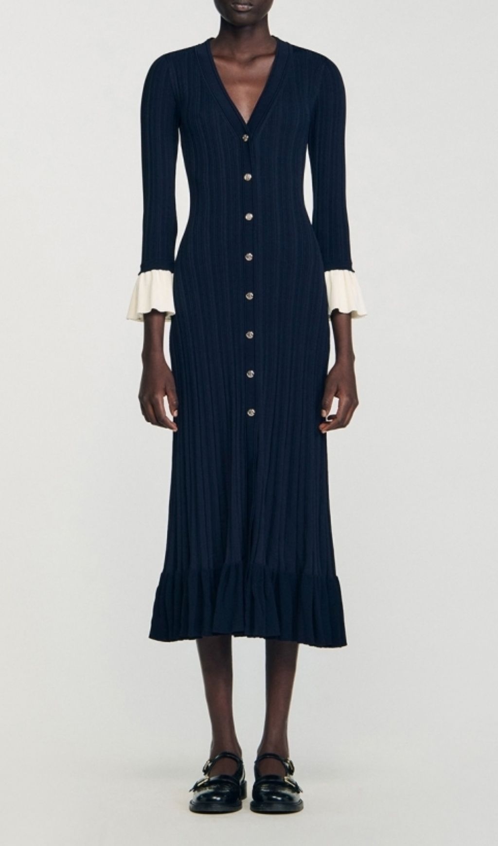 Fashionslee Women Kayanna Knit Long Sleeve Midi Dress