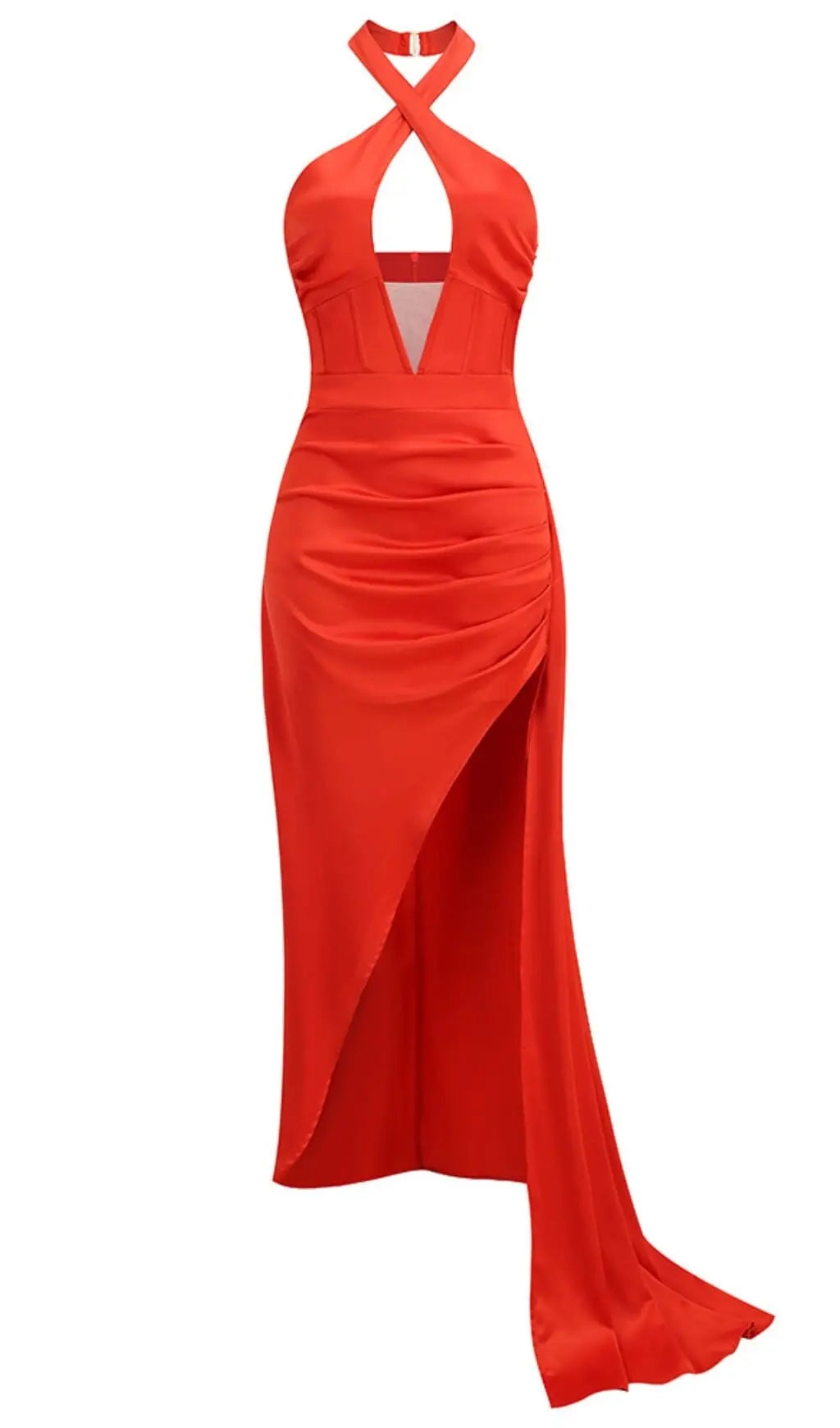 19b8019cf47a16f059daca626c94650a.jpeg Fashionslee Women Sleeveless Thigh Slit Maxi Dress In Red