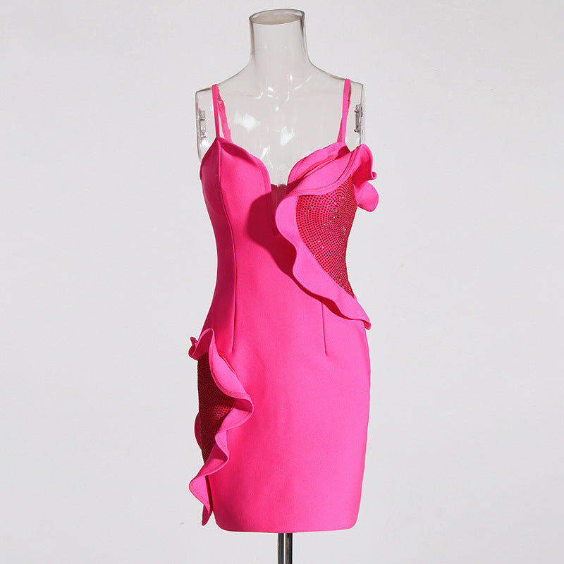 Fashionslee Women Amalia Heart Embellished Mini Dress
