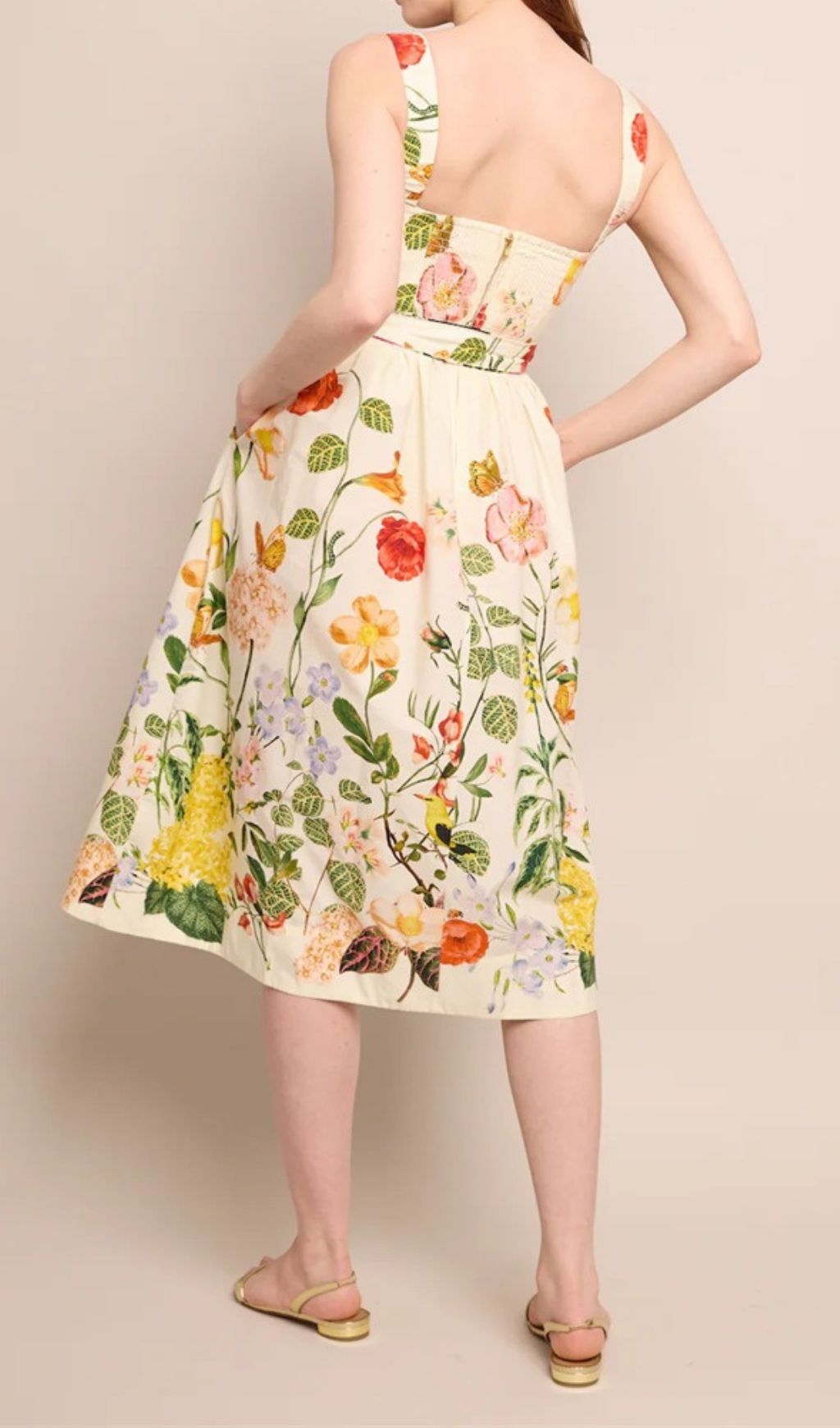 Fashionslee Women Ezria Floral Printed Midi Dress