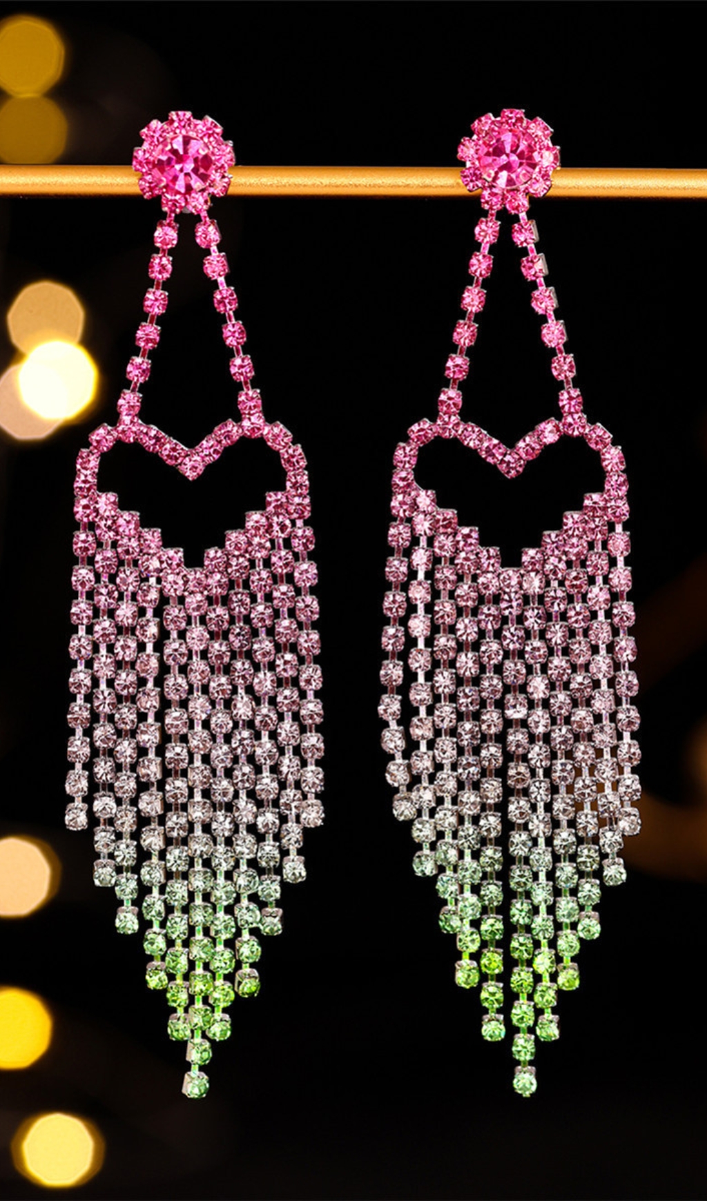 1affe78c761d4a6b6bb2537206745932.jpg Fashionslee Women Demetra Rhinestone Heart Tassel Earrings