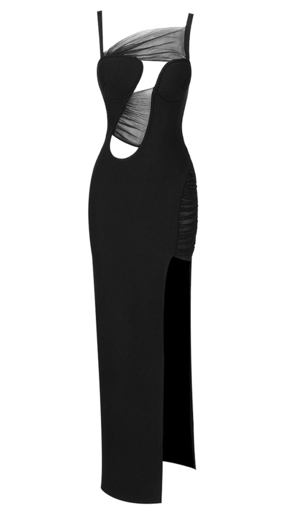 1b04278bfd21b801dba75577faf431dc.jpeg Fashionslee Women Irregular Bandage Maxi Dress In Black