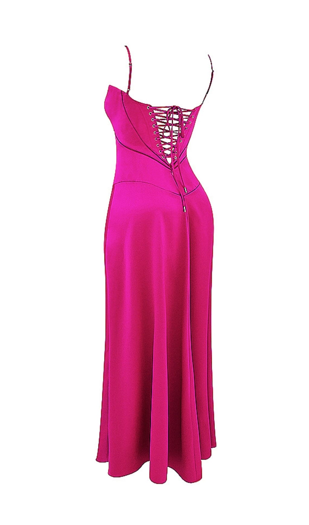 1b2a4a1b233b0bfd3894254276982edf.jpeg Fashionslee Women Fuchsia Lace Up Maxi Dress