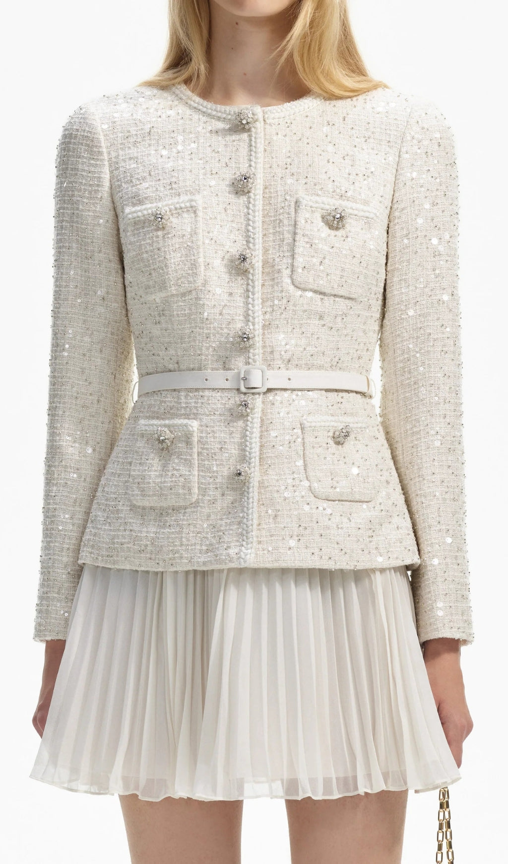 1b415d1c428afcef3aeb32bf05e33a16.jpeg Fashionslee Women Azhar Cream Sequin Mini Dress