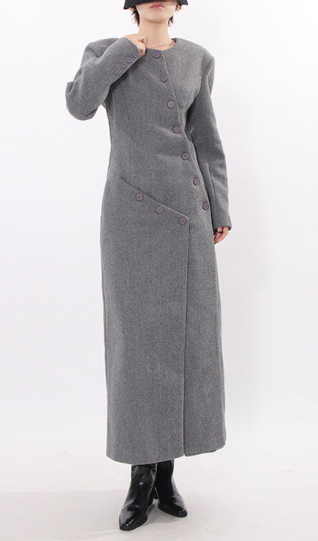 1b960098c19de2275c21e6eb7c99d7a5.jpg Fashionslee Women Iekika Grey Button Coat