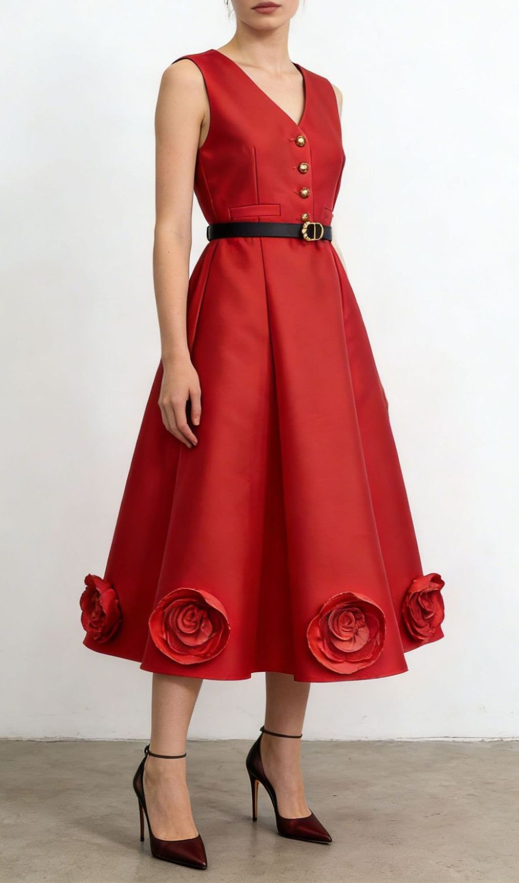 TRENDING FLORAL MIDI DRESS | SLEEVELESS AESTHETIC - OWNCI