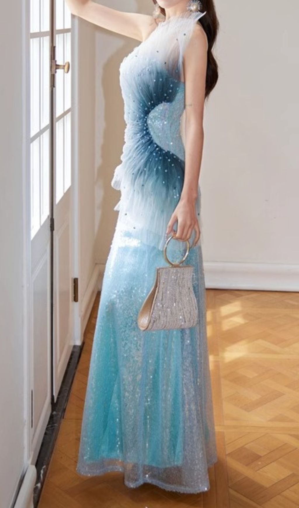 1be13d03bf7dd4e3d87724814aa2c605.jpg Fashionslee Women Haidar Strapless Sequin Maxi Dress