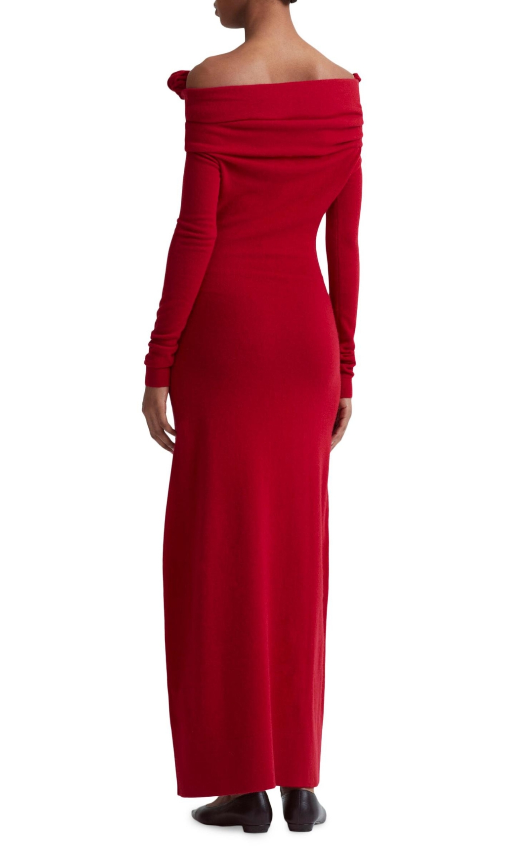 Fashionslee Women Burrell Red Long Sleeve Flower Maxi Dress