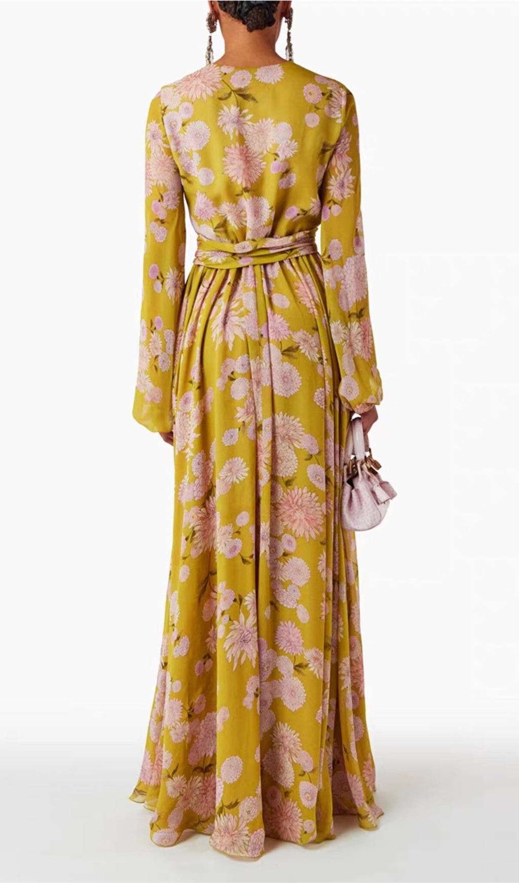 Fashionslee Women Eden Yellow Floral Long Sleeve Maxi Dress