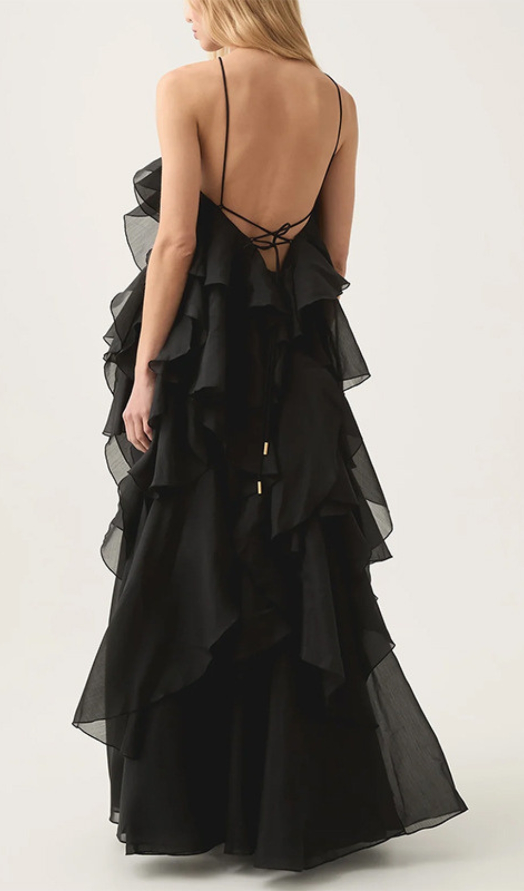 Fashionslee Women Cambree Halter Ruffle Maxi Dress