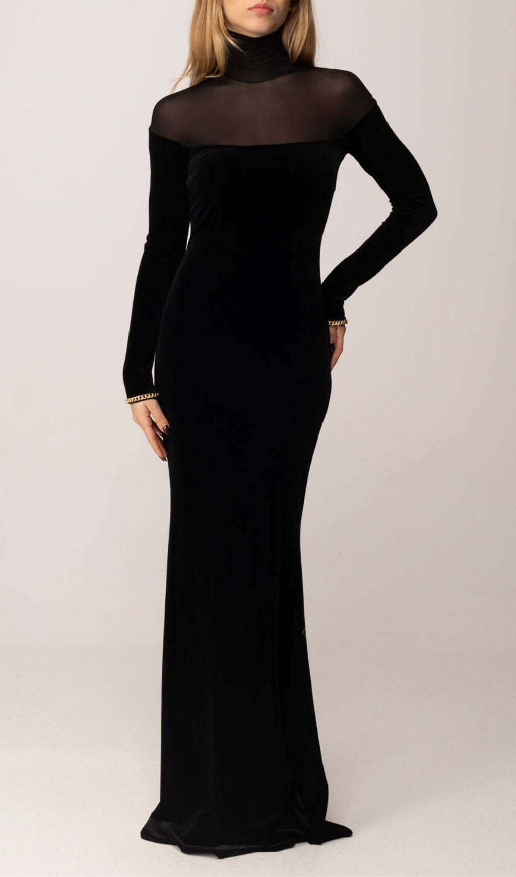 Fashionslee Women Katie Black Long Sleeve Maxi Dress