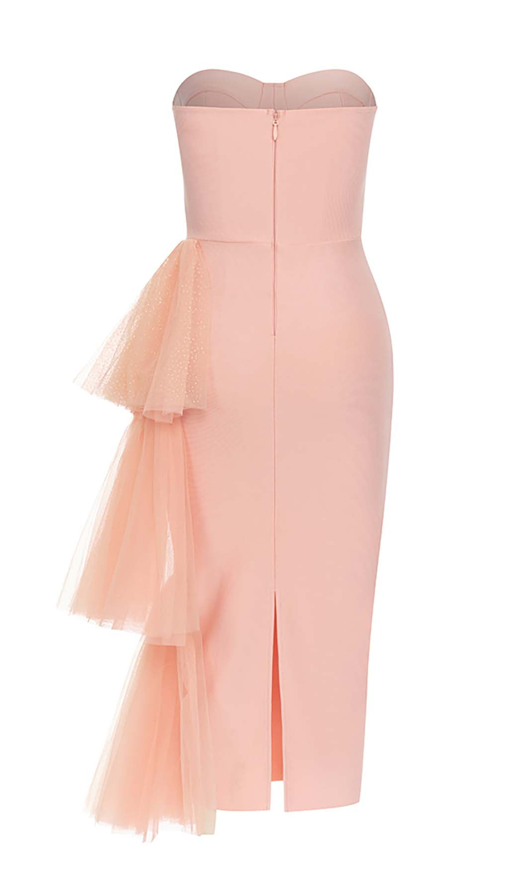 TRENDING PINK ASYMMETRICAL CORSET MIDI DRESS - OWNCI TRENDING PINK ASYMMETRICAL CORSET MIDI DRESS - OWNCI