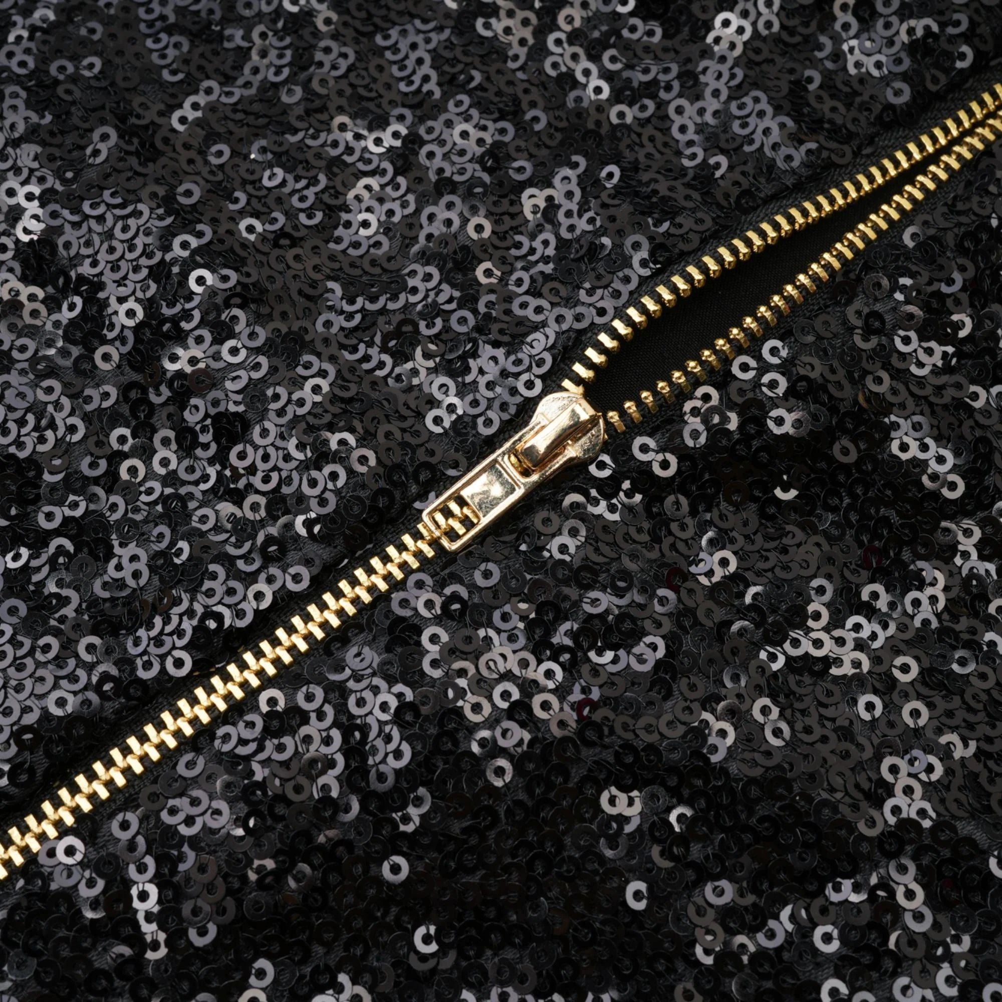 Fashionslee Women Alla Sequin Chain Mini Dress