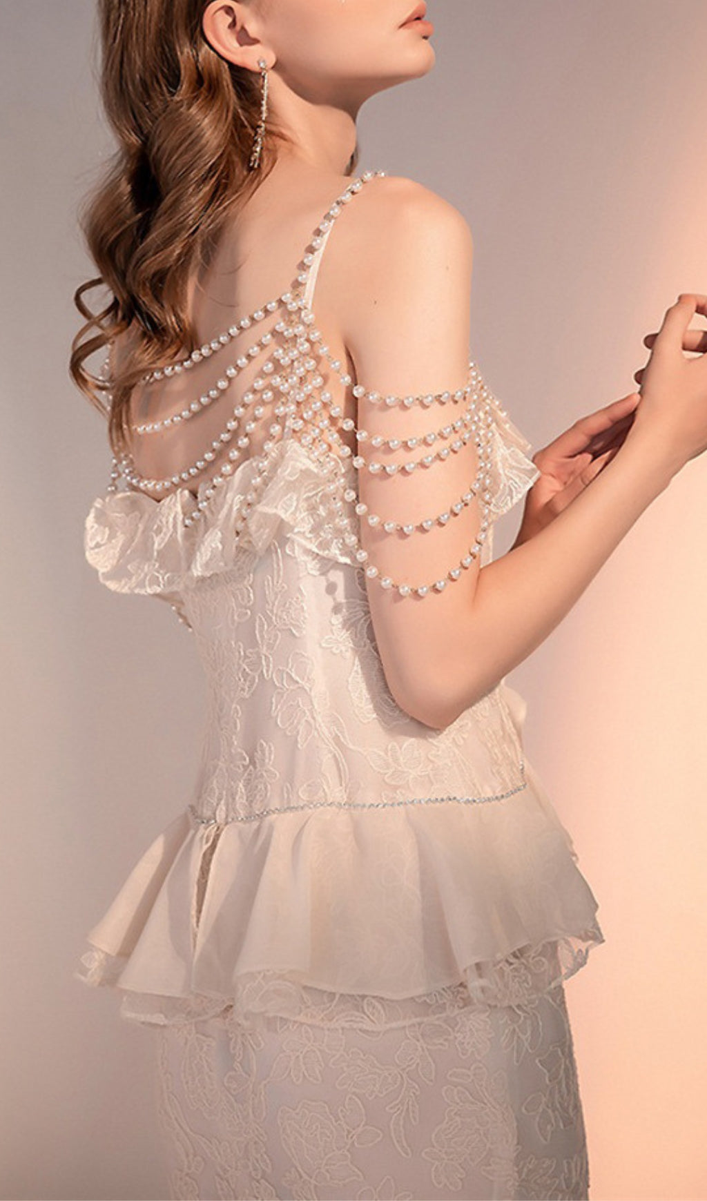 1d9016db048e865d762df07dffd93187.jpeg Fashionslee Women Alta Lace Ruffes Pearl Dress