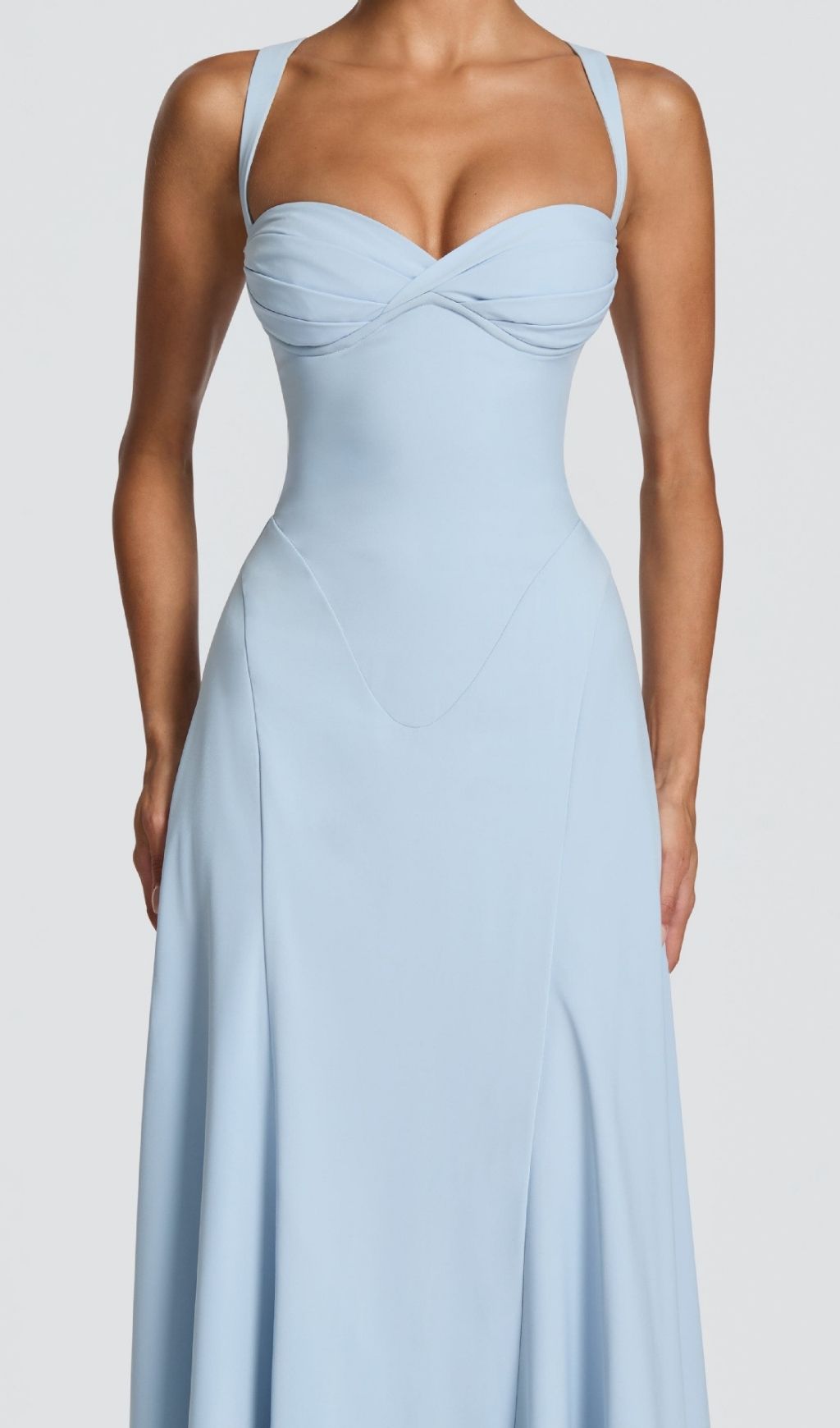 Fashionslee Women Khloe Blue Strappy Maxi Dress