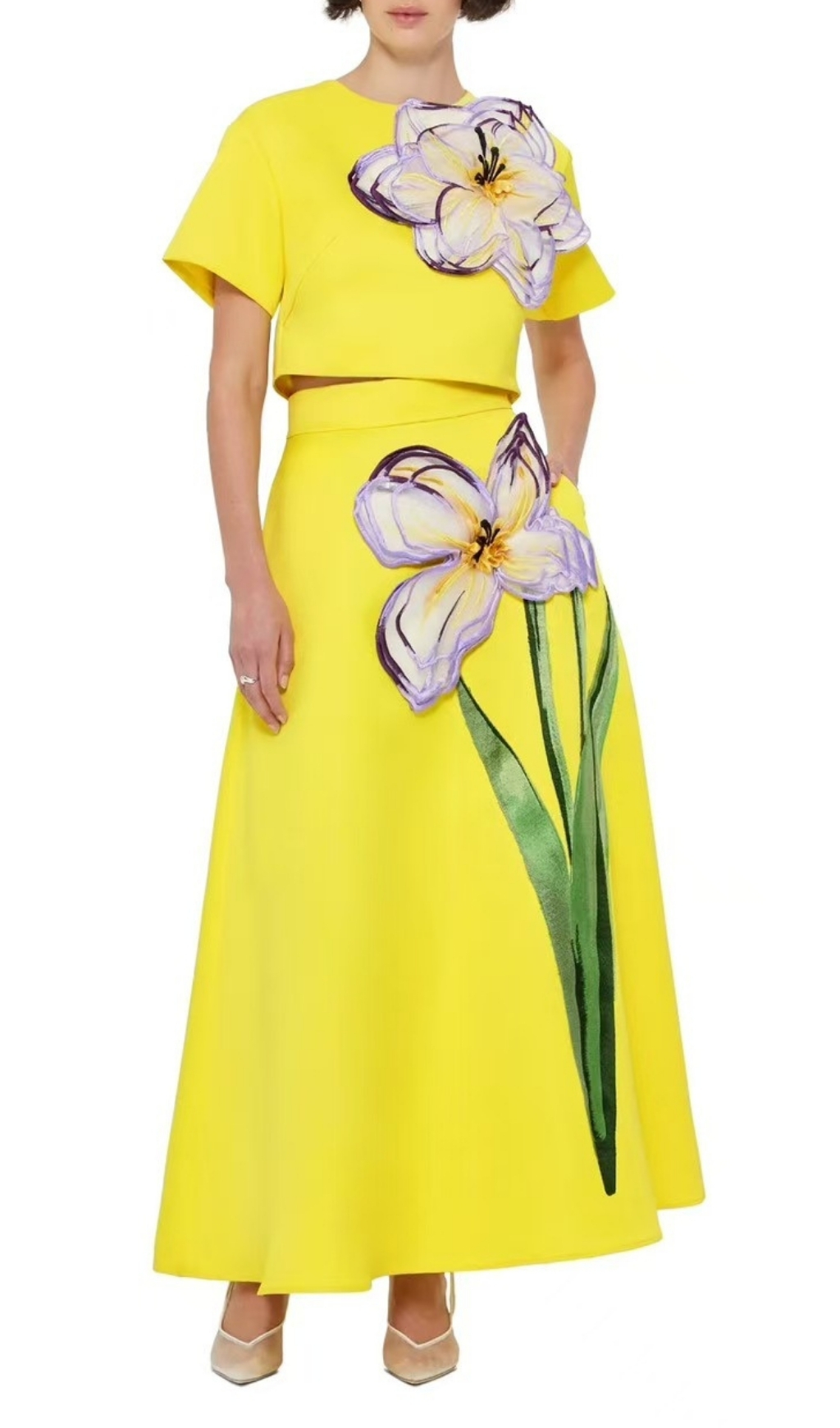 Fashionslee Women Eadoin Flower Two-Piece Set