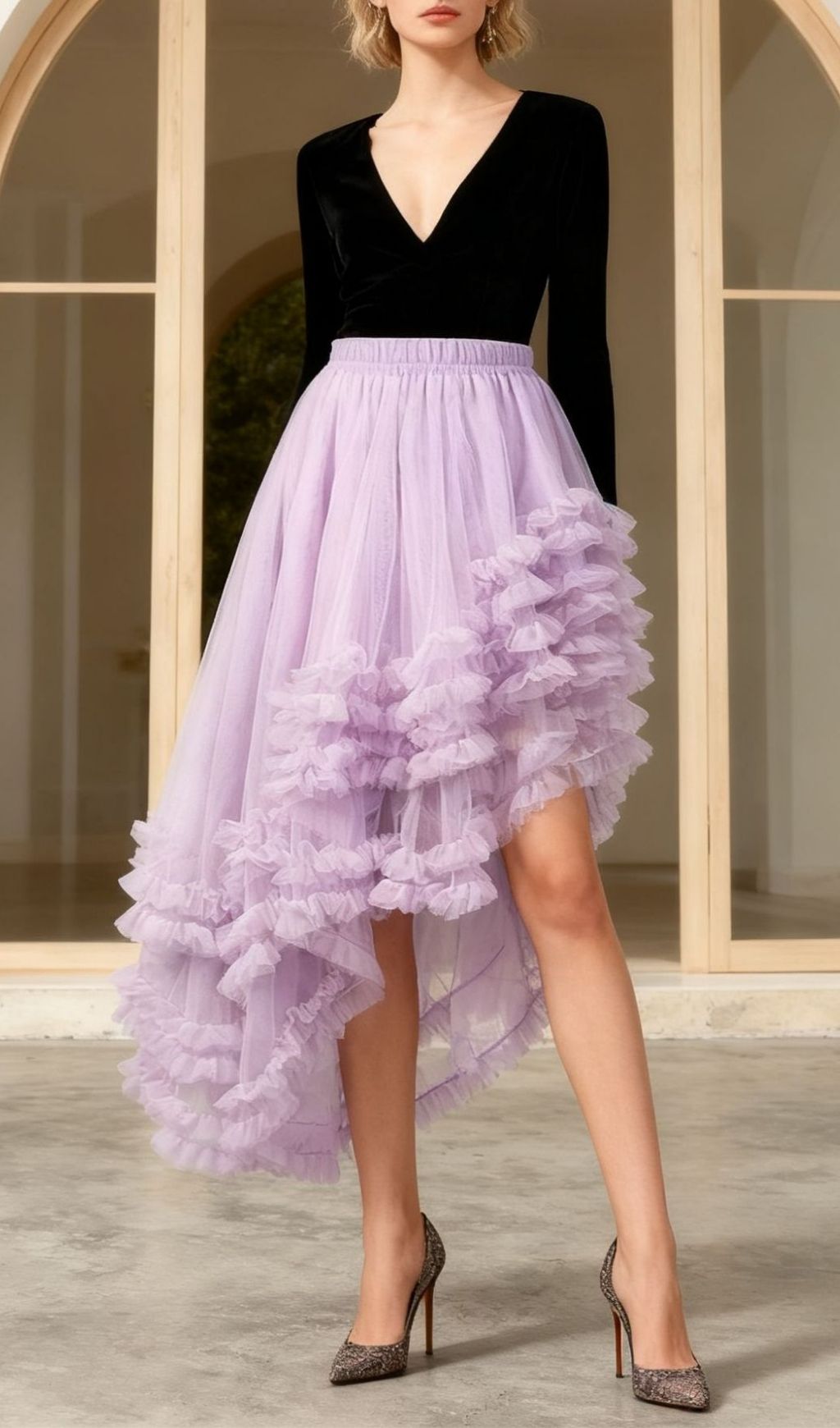 1ecc8b8d5c877067525724fe61926b42.jpg Fashionslee Women Kaylan Mesh Midi Skirt