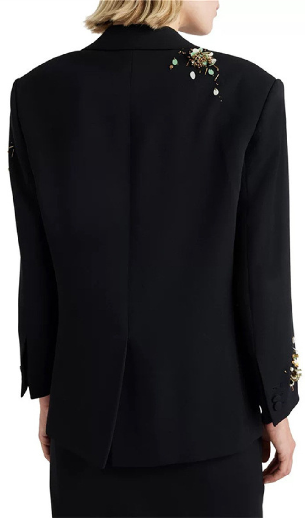 1ecd1fdae7040be41eba04a30455a809.png Fashionslee Women Glenys Black Embellished Blazer