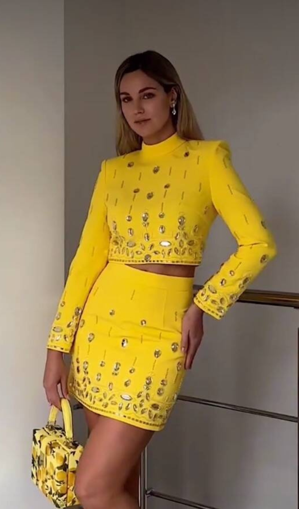 1ef25b10fd75b6b1c5fc9345fc4f8f1b.jpg Fashionslee Women Cordis Crystal Long Sleeve Two-Piece Set