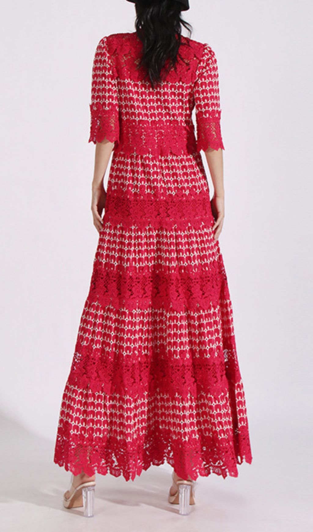 Fashionslee Women Ensley Lace Embroidery Maxi Dress