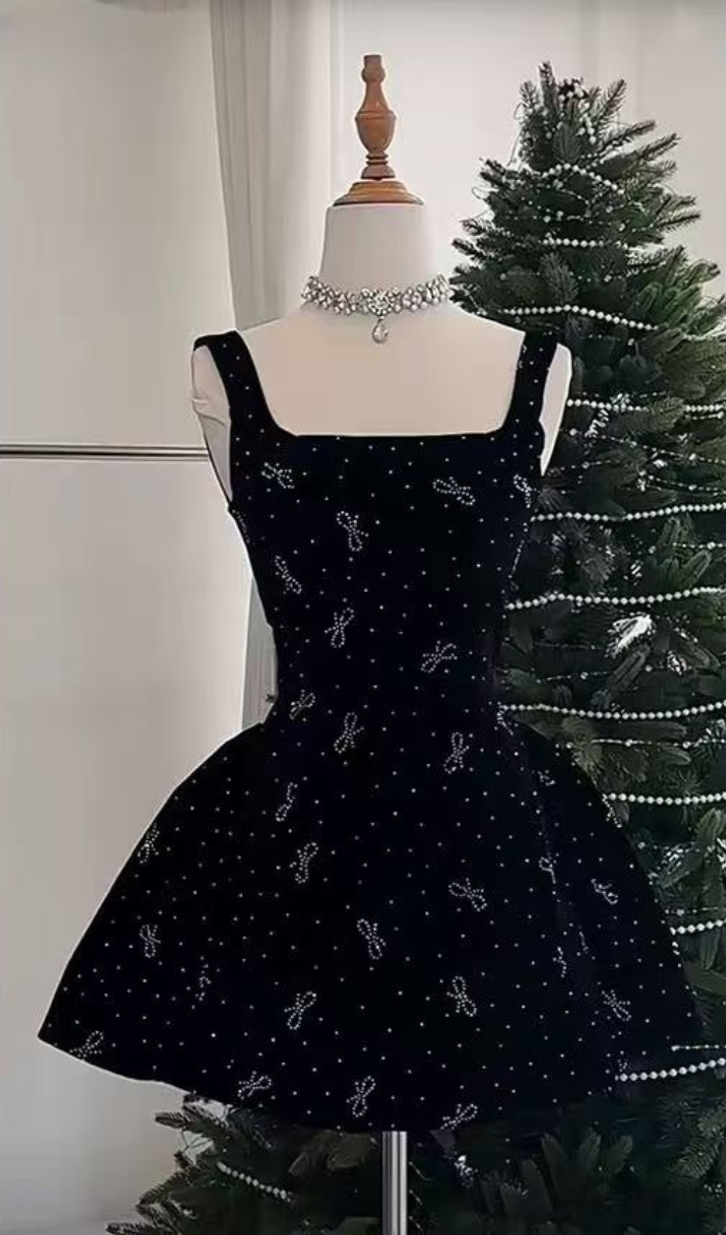 Viral Black Bow Mini Dress - OWNCI Viral Black Bow Mini Dress - OWNCI