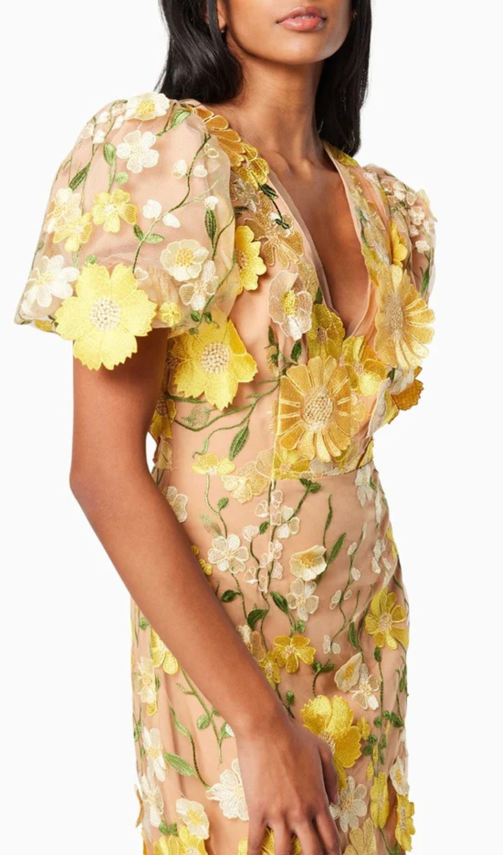 1f124f0ad3125fed7cf7e44064441ee0.jpeg Fashionslee Women Aliya 3D Flower Midi Dress