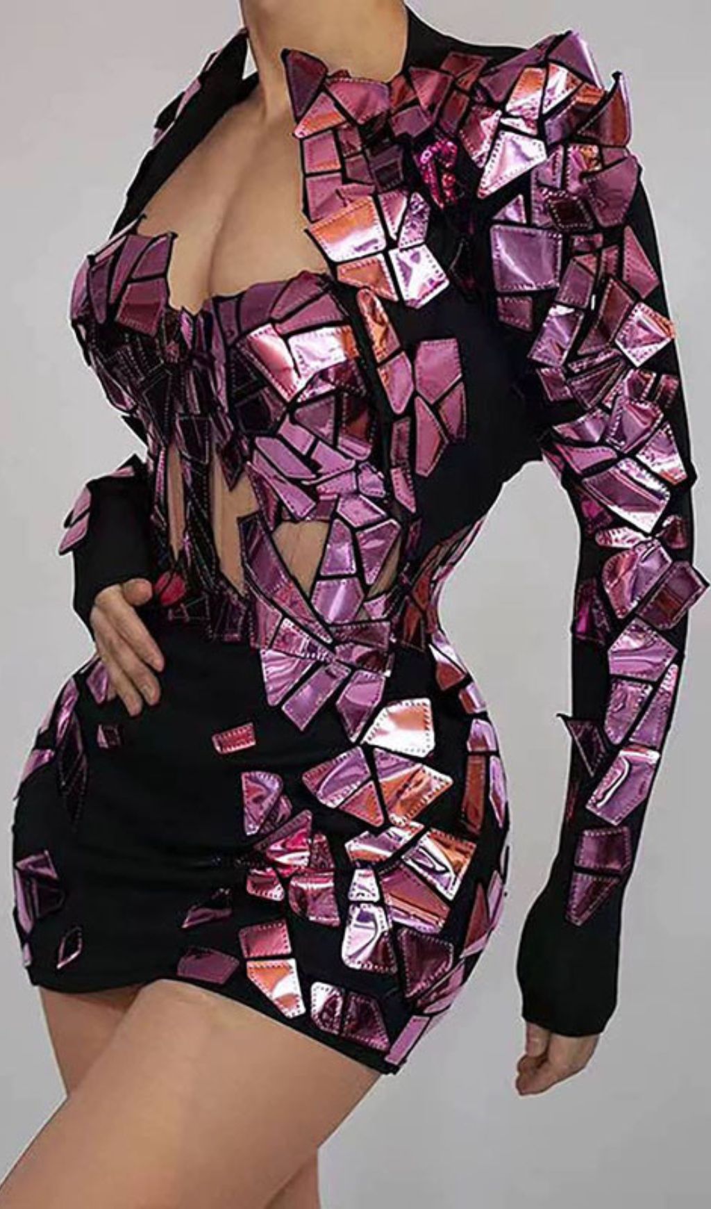 1f3fa36e4e368c94f6a935c76368e824.jpg Fashionslee Women Fai Crop Top & Mini Dress Set