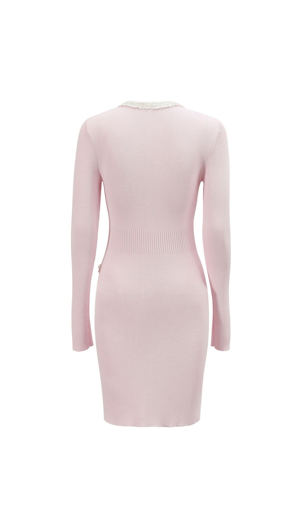 Fashionslee Women Elder Pink Long Sleeve Mini Dress