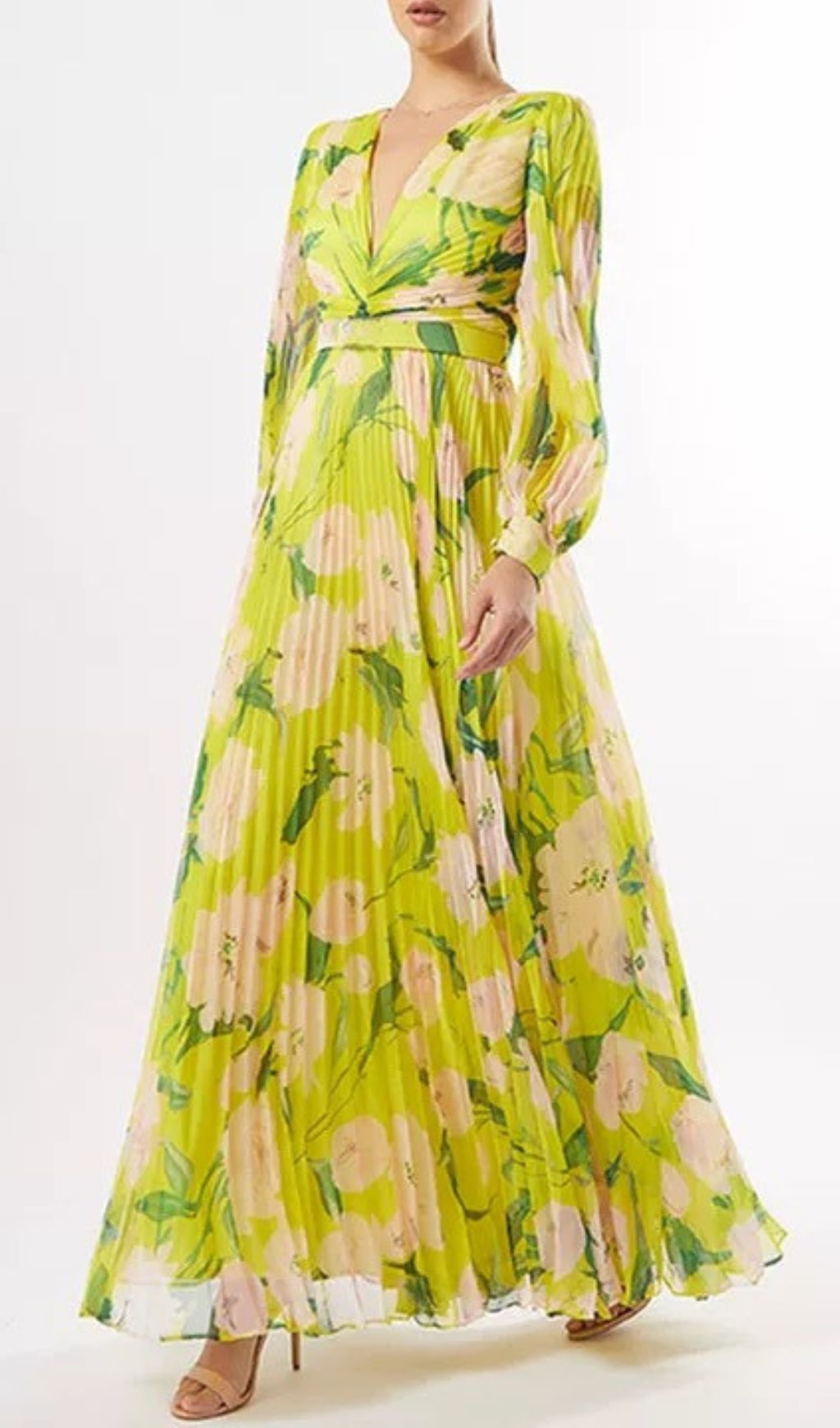 Fashionslee Women Frigg Floral Printed Long Sleeve Maxi Dress
